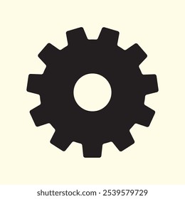  Gear icon illustration. Gear or Cogwheel icon vector. Setting icon vector. Gear or Cogwheel silhouette.