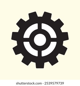  Gear icon illustration. Gear or Cogwheel icon vector. Setting icon vector. Gear or Cogwheel silhouette.