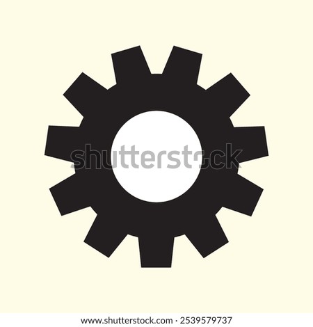  Gear icon illustration. Gear or Cogwheel icon vector. Setting icon vector. Gear or Cogwheel silhouette.