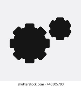 Gear icon illustration isolated vector sign symbol