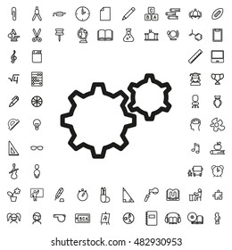 Gear icon illustration isolated vector sign symbol
