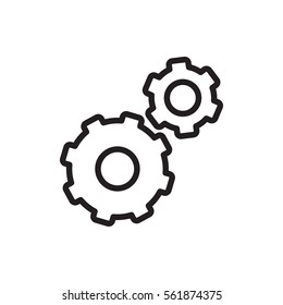 gear icon illustration isolated vector sign symbol