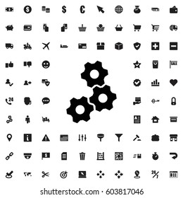Gear icon illustration isolated vector sign symbol. e-commerce icons vector set.