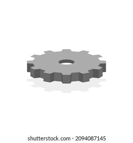 Gear icon illustration. Machine icon concept isolated vector.