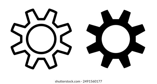 Plantilla de diseño de Vector de ilustración de ícono de engranaje