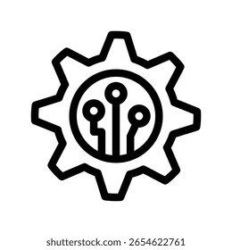 Ilustración de icono de engranaje Plantilla de diseño de Vector