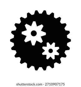 Ilustración de icono de engranaje Plantilla de diseño de Vector