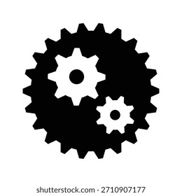 Ilustración de icono de engranaje Plantilla de diseño de Vector