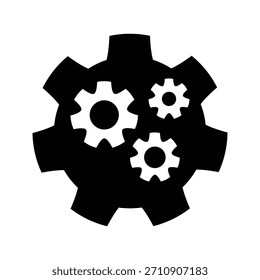 Ilustración de icono de engranaje Plantilla de diseño de Vector