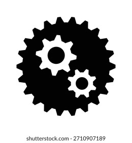 Ilustración de icono de engranaje Plantilla de diseño de Vector