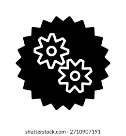 Ilustración de icono de engranaje Plantilla de diseño de Vector