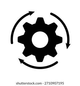 Ilustración de icono de engranaje Plantilla de diseño de Vector