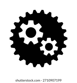 Ilustración de icono de engranaje Plantilla de diseño de Vector