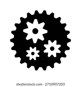 Ilustración de icono de engranaje Plantilla de diseño de Vector
