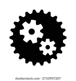 Ilustración de icono de engranaje Plantilla de diseño de Vector