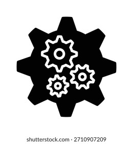 Ilustración de icono de engranaje Plantilla de diseño de Vector