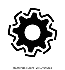 Ilustración de icono de engranaje Plantilla de diseño de Vector
