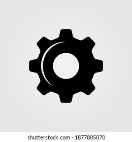 Gear icon for industry concept. Settings symbol for technology, internet, app concept.