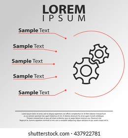 gear icon. gear infographics template