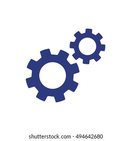 Gear    icon,  isolated. Flat  design.