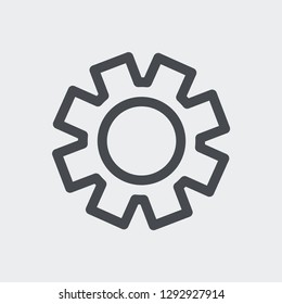Gear icon isolated on background. Cogwheel symbol modern, simple, vector, icon for website design, mobile app, ui. Vector Illustration