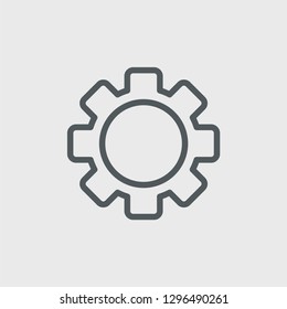 Gear icon isolated on background. Setting symbol modern, simple, vector, icon for website design, mobile app, ui. Vector Illustration