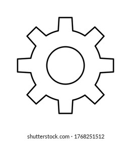 gear icon isolated on white background. vector illustration