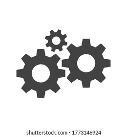 gear icon isolated on white background. vector illustration