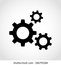 Gear Icon Isolated on White Background