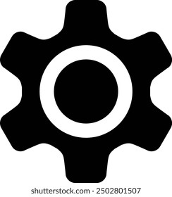 The gear icon isolated on white background