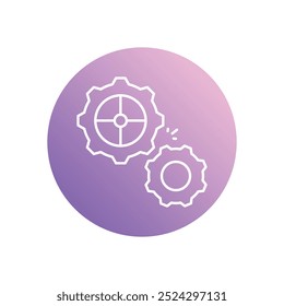 Gear icon isolated on a white background. Vector illustration.