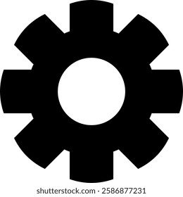 Gear icon isolated on a white  background