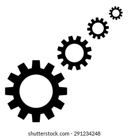 Gear Icon Isolated On White Background. Illustration