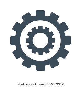 gear icon isolated on white background. vector illustration icon.