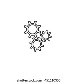 Gear Icon Isolated on White Background.vector