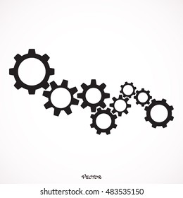 Gear Icon Isolated on White Background