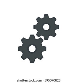 Gear icon isolated on white background vector illustration