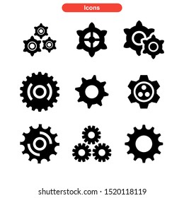 gear icon isolated sign symbol vector illustration - Collection of high quality black style vector icons
