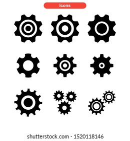 gear icon isolated sign symbol vector illustration - Collection of high quality black style vector icons
