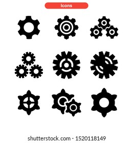 gear icon isolated sign symbol vector illustration - Collection of high quality black style vector icons
