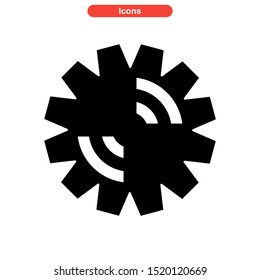 gear icon isolated sign symbol vector illustration - high quality black style vector icons
