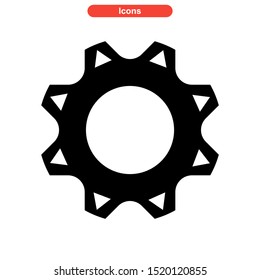 gear icon isolated sign symbol vector illustration - high quality black style vector icons
