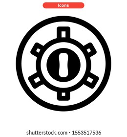 gear icon isolated sign symbol vector illustration - high quality black style vector icons
