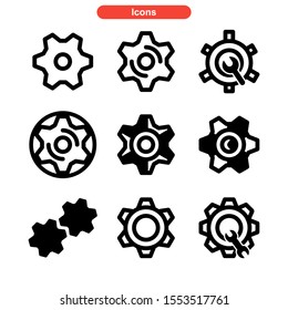 gear icon isolated sign symbol vector illustration - Collection of high quality black style vector icons
