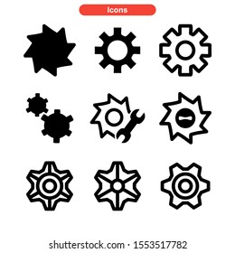 gear icon isolated sign symbol vector illustration - Collection of high quality black style vector icons
