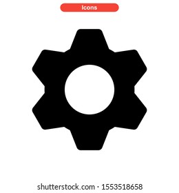 gear icon isolated sign symbol vector illustration - high quality black style vector icons
