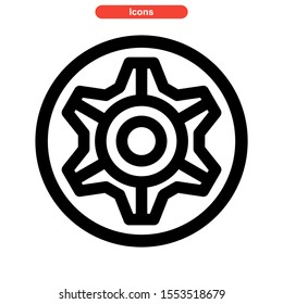 gear icon isolated sign symbol vector illustration - high quality black style vector icons
