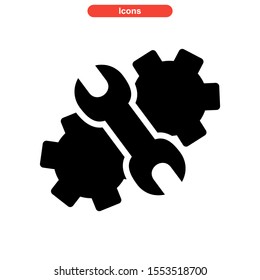 gear icon isolated sign symbol vector illustration - high quality black style vector icons
