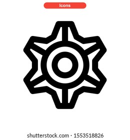 gear icon isolated sign symbol vector illustration - high quality black style vector icons
