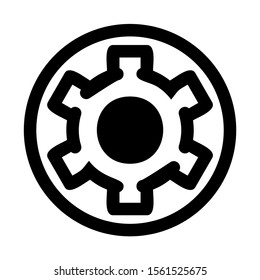 gear icon isolated sign symbol vector illustration - high quality black style vector icons
